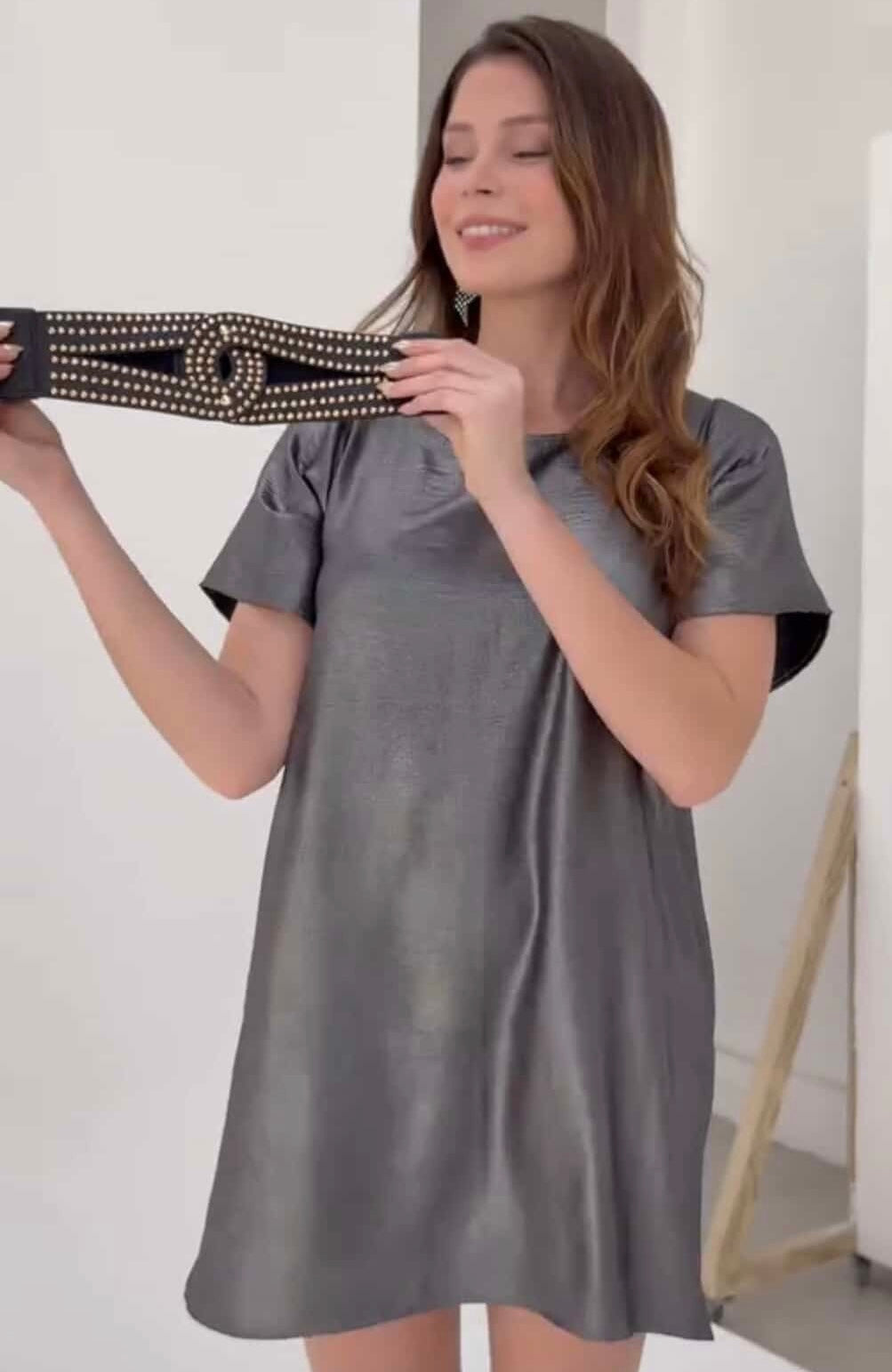 Cinto elástico tachas