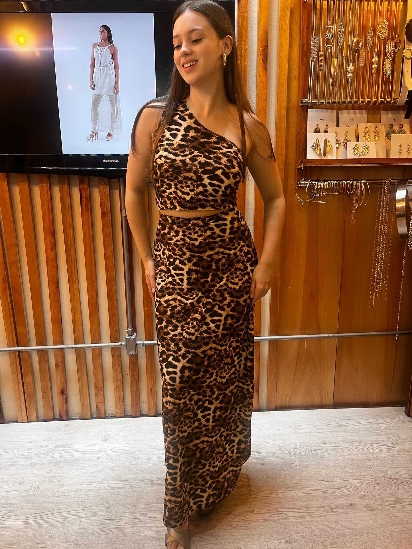 Maxi falda Animal print
