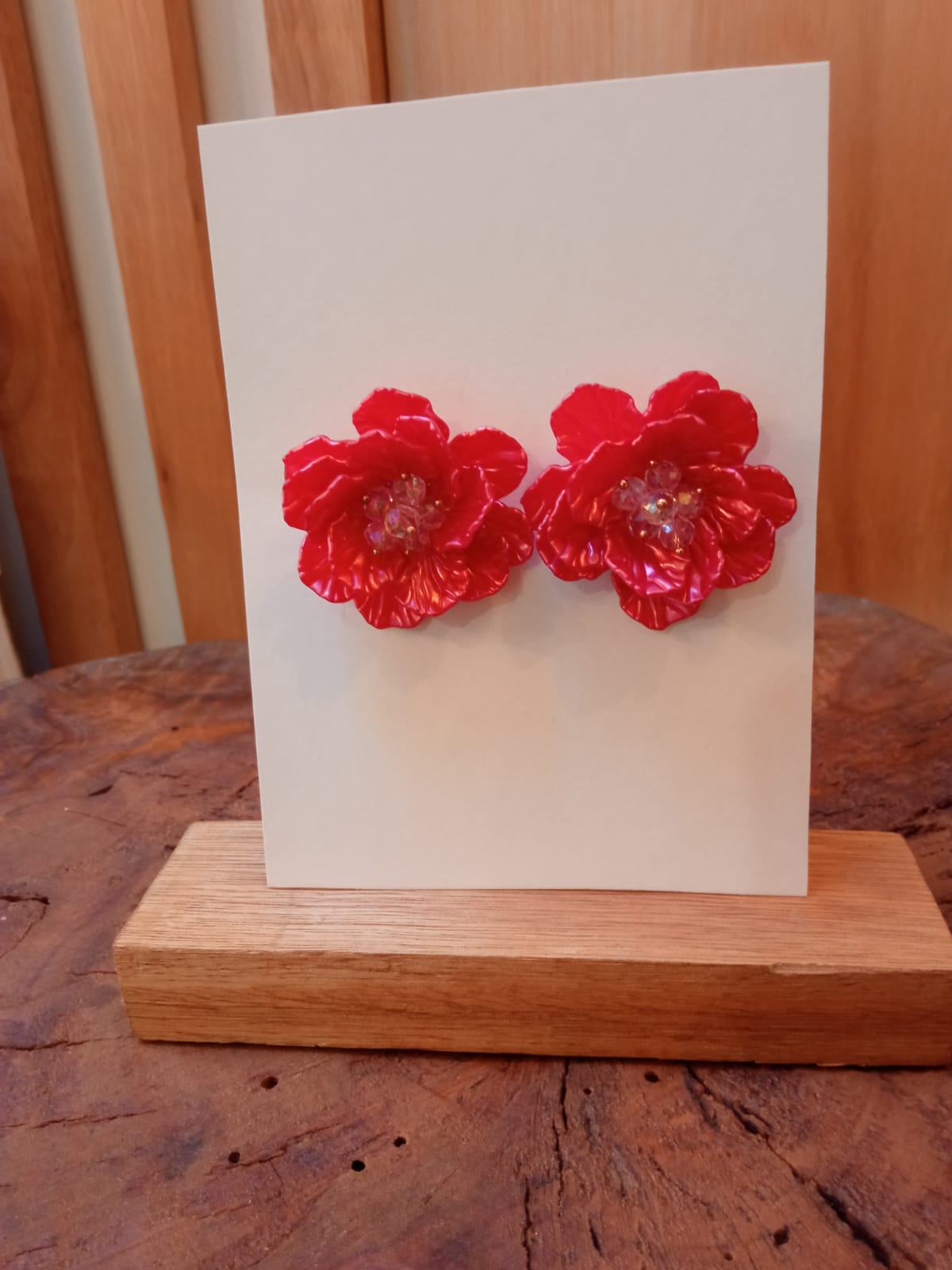 Caravana Flor roja
