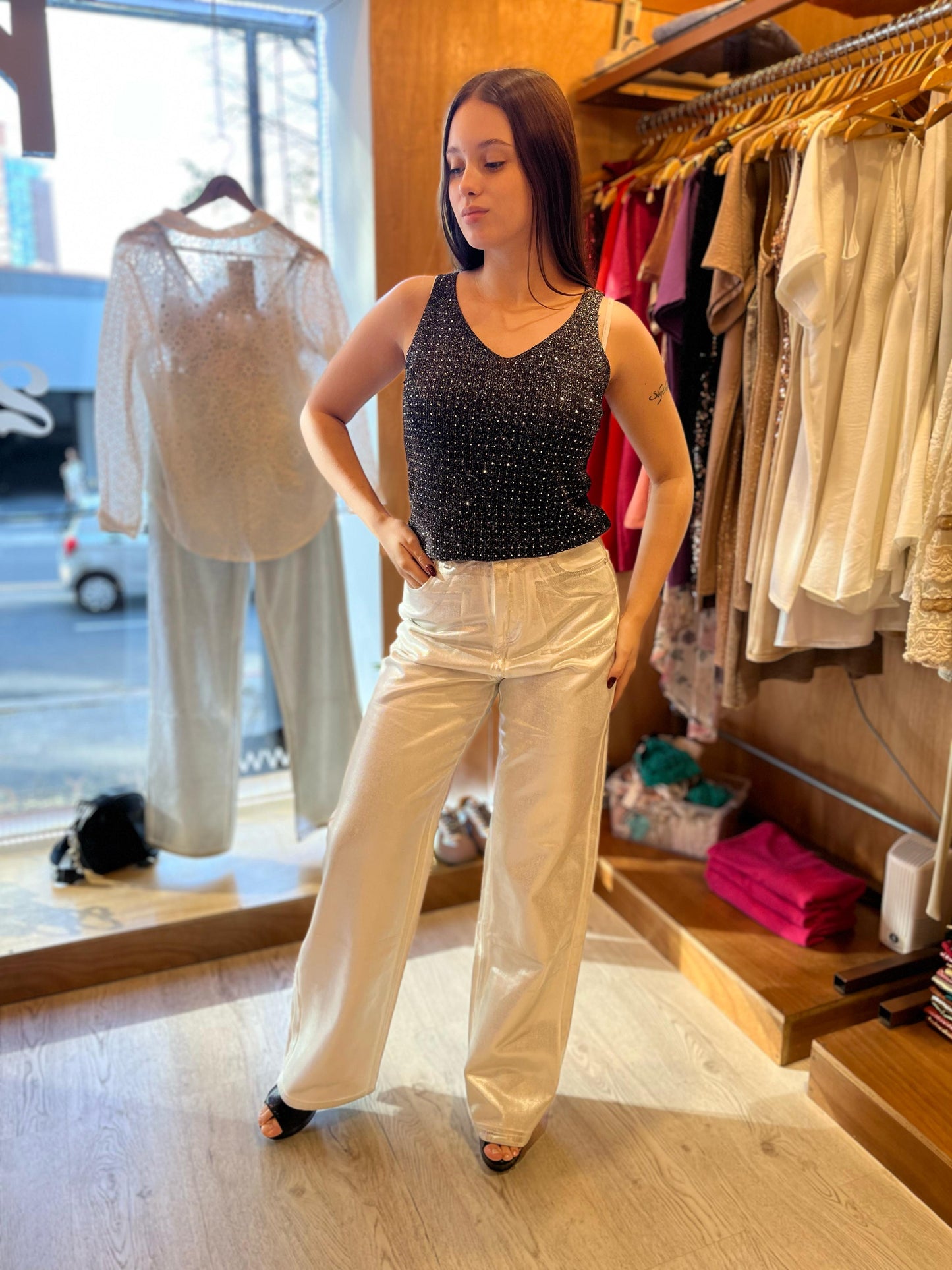 Musculosa brillos
