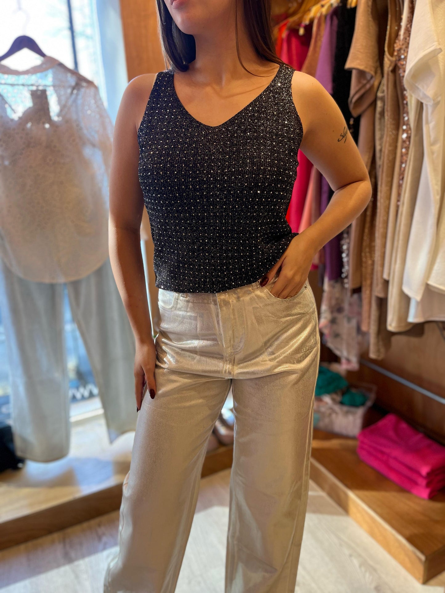 Musculosa brillos