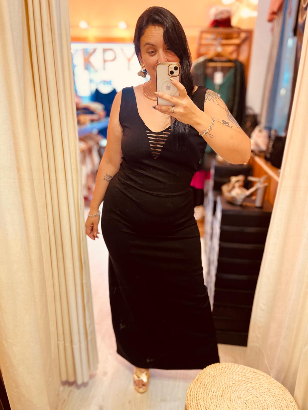 Vestido largo al cuerpo