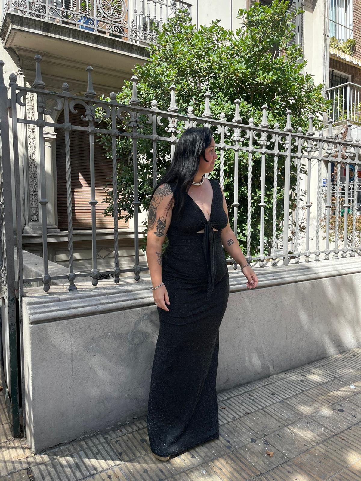 Maxi falda con brillos