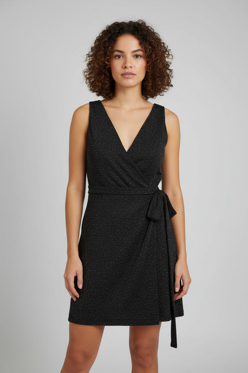 Vestido cruzado corto