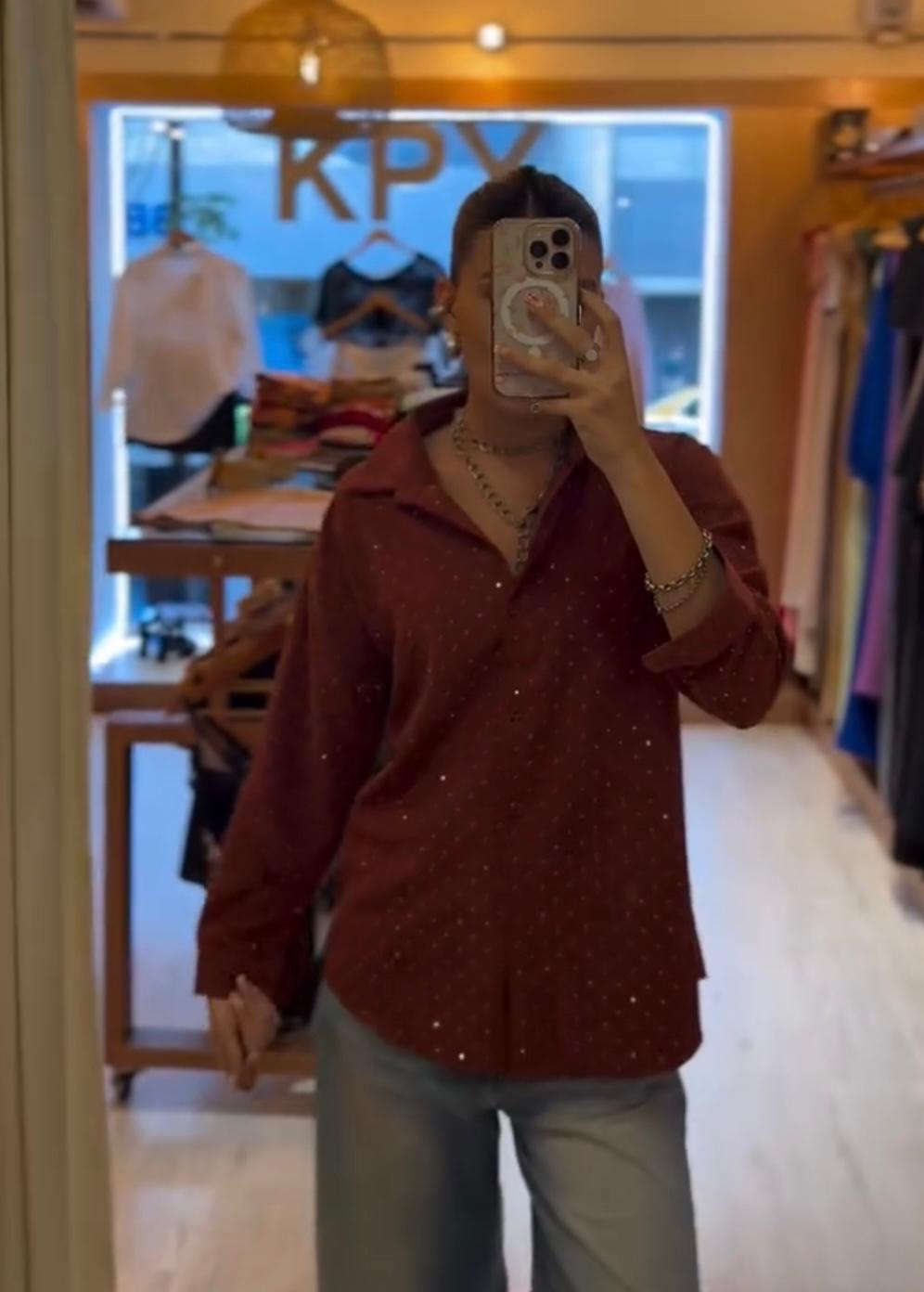 Camisa Gamuza Brillos