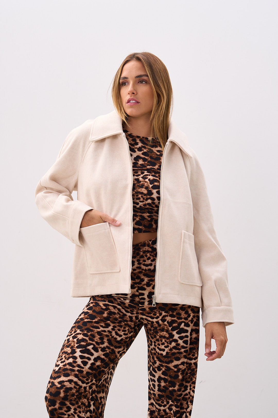 Chaqueta de Paño con cierre
