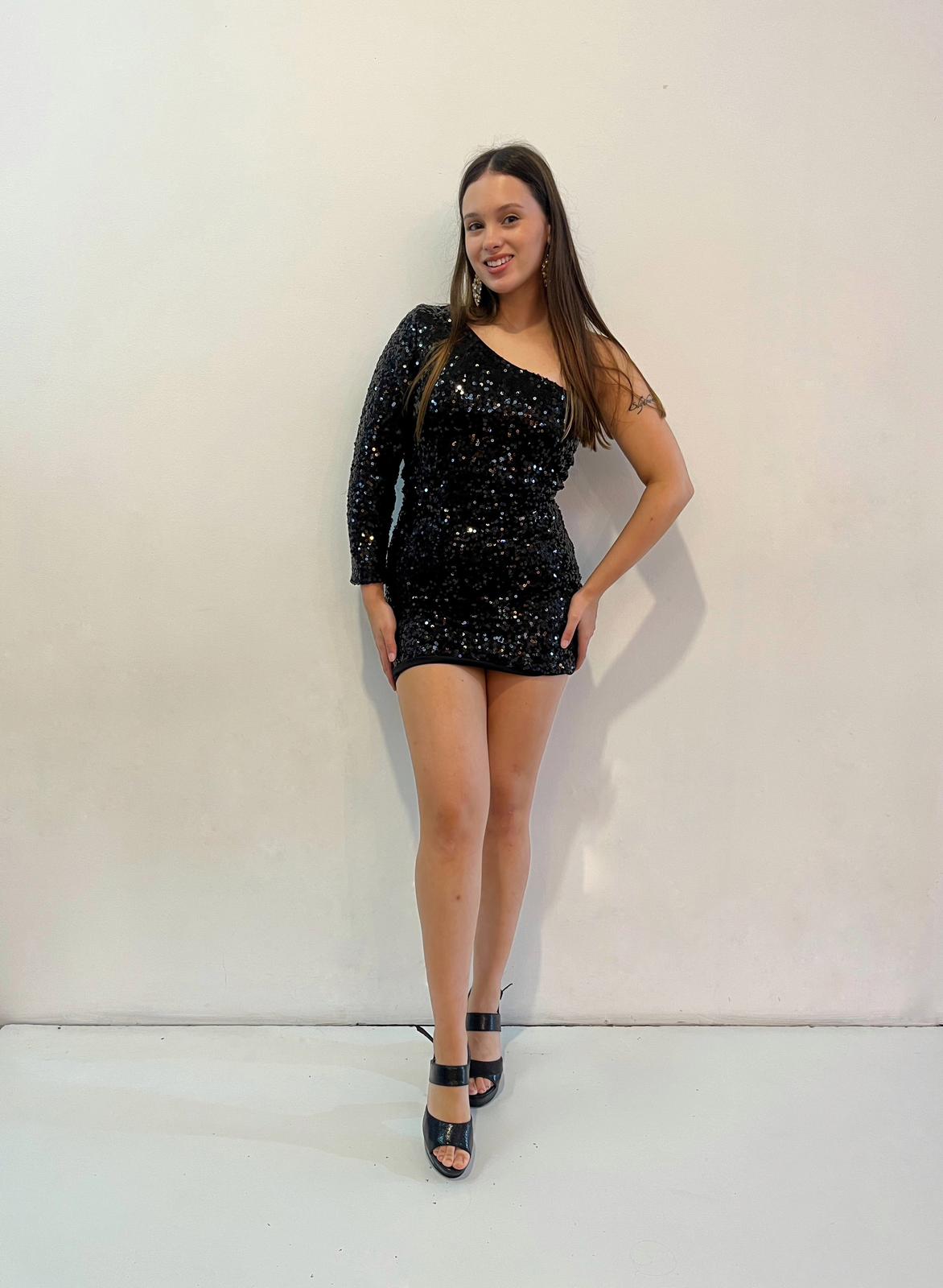 Vestidos lentejuelas Negro