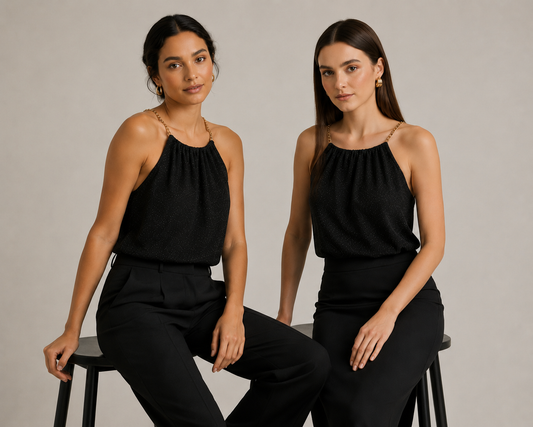 Musculosa COSMO brillos