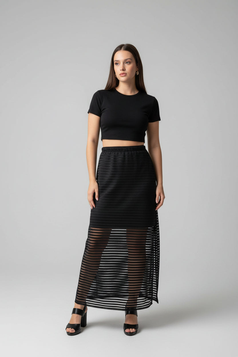 Maxi falda Black