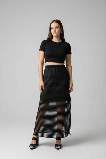 Maxi falda Black