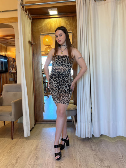 Vestido Strapples Print