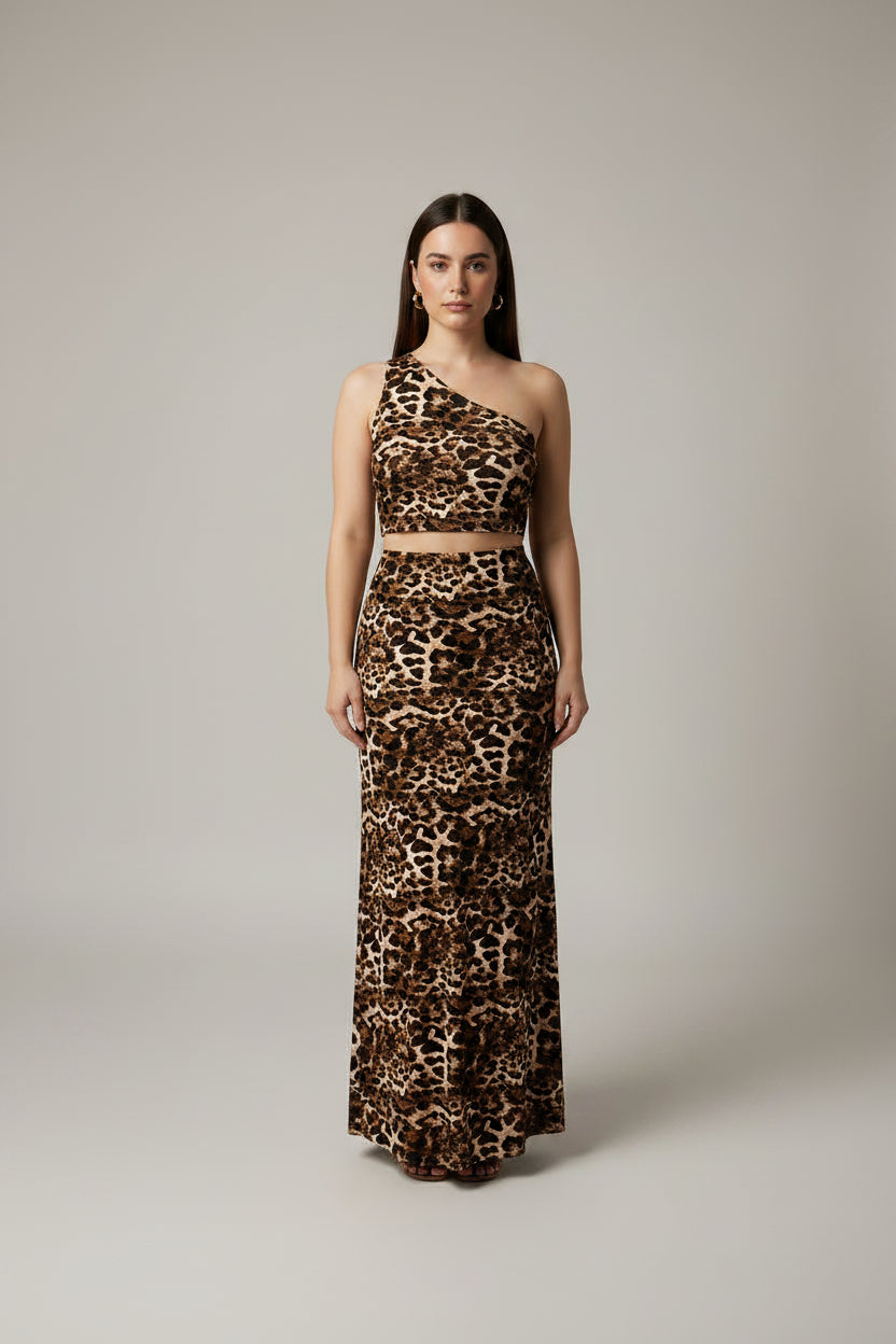 Maxi falda Animal print