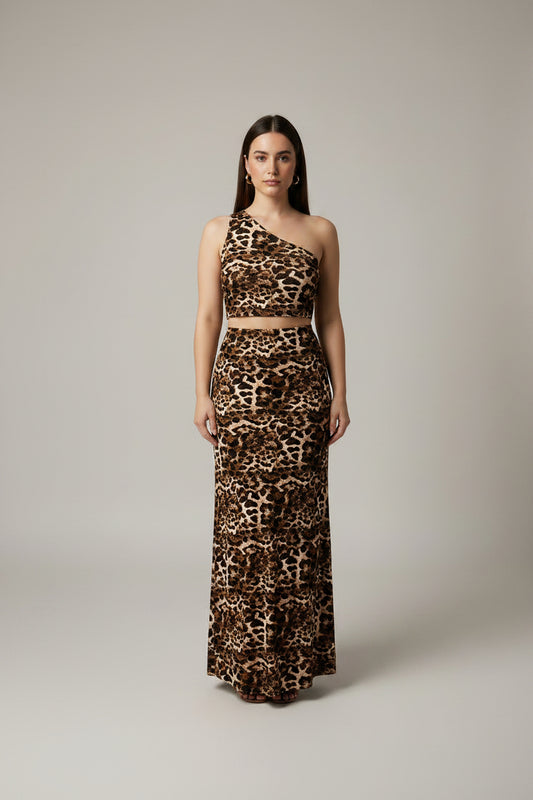 Maxi falda Animal print