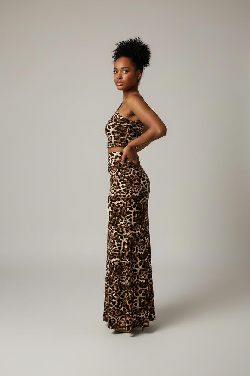 Maxi falda Animal print