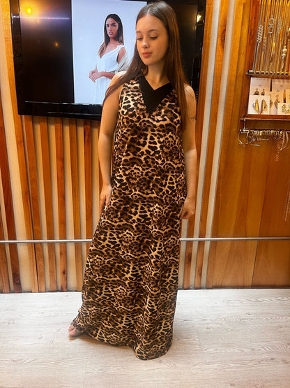 Vestido en V print