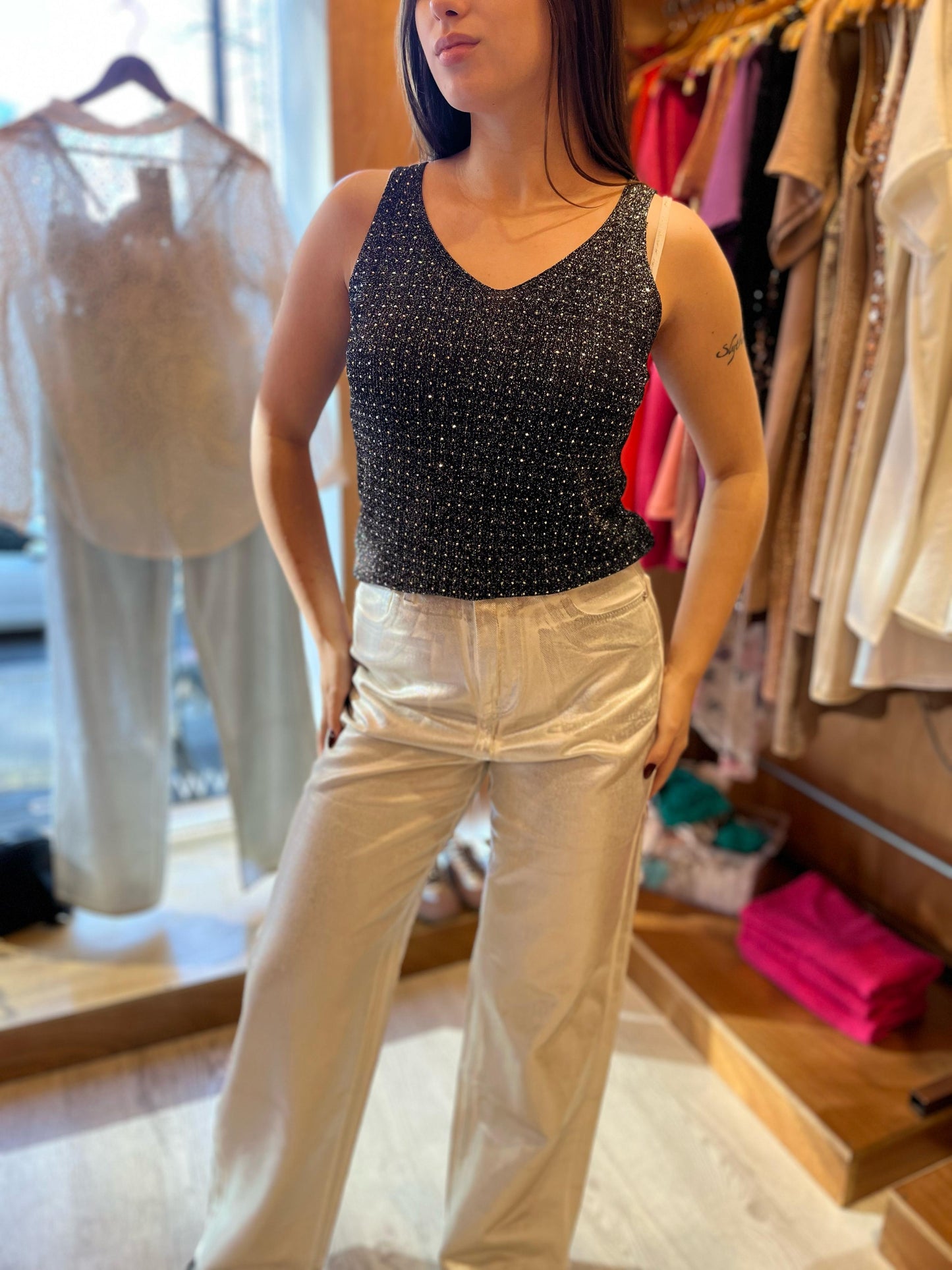 Musculosa brillos