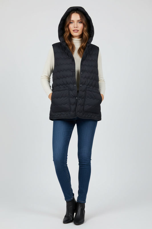 Chaleco Puffer con Capucha – NORTH