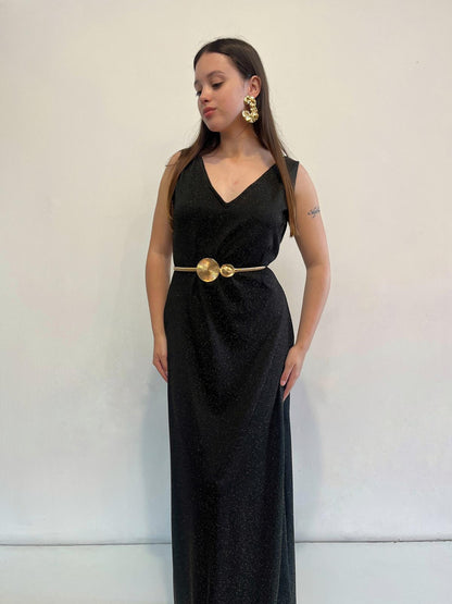 Vestido largo con escote forma V