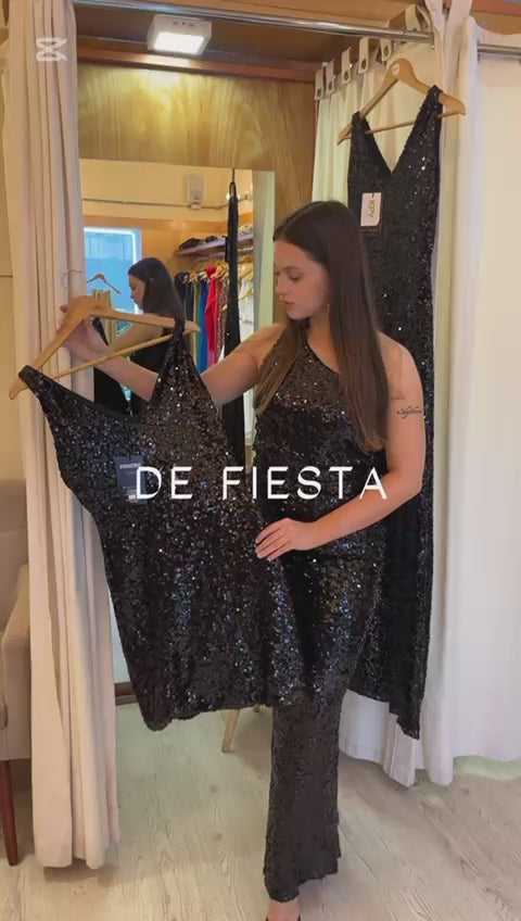 Vestidos lentejuelas Negro